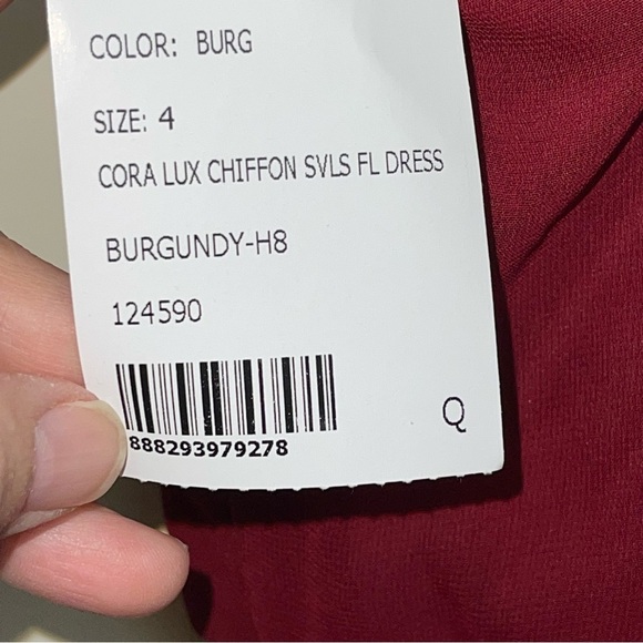 Dessy Collection Thread Criss Cross Back Mermaid Wrap Dress Sz 4 - Picture 14 of 16